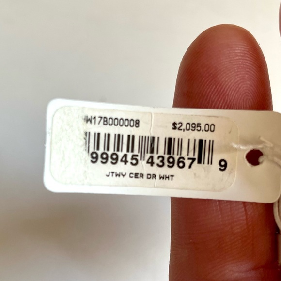 New Rose Gold Michele Diamond Jetway White Ceramic Women's Watch - Picture 6 of 8